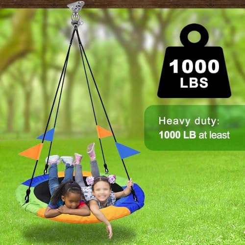 SELEWARE Silent Swing Hanger Heavy Duty Bearing Swing Hooks 2 Pack