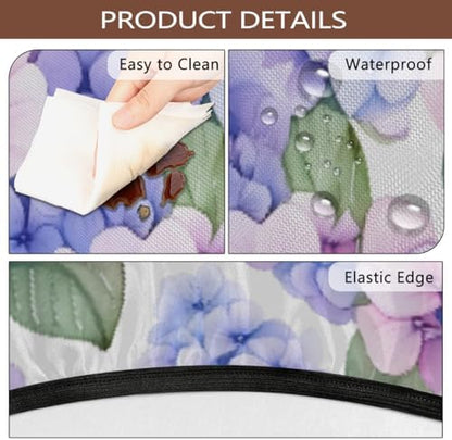 Hydrangea Outdoor Round Fitted Tablecloth with Umbrella Hole Zipper 45-56