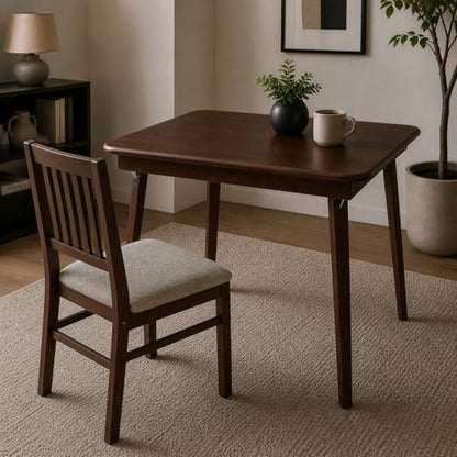 Stakmore 32" Straight Edge Square Folding Card Table, Walnut