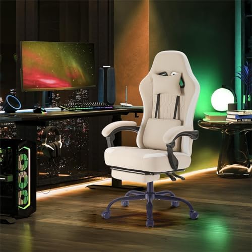 Sweetcrispy Video Game Chair, Ergonomic Computer Desk Chair, Lumbar Support