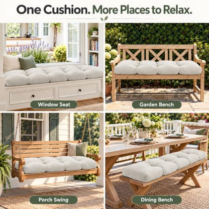 Waterproof Outdoor/Indoor Bench Cushion, 42 x 16 x 4 Inch