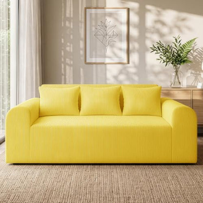 78'' Memory Foam Couch 3 Seater Couch，Boneless Couches for Living Room