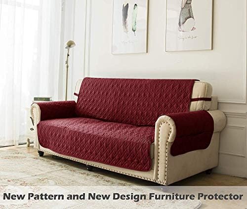 Ameritex Waterproof Nonslip Recliner Cover Stay in Place, Dog Chair Cover Furniture Protector, Ideal Recliner Slipcovers for Pets and Kids (Burgundy, 23")