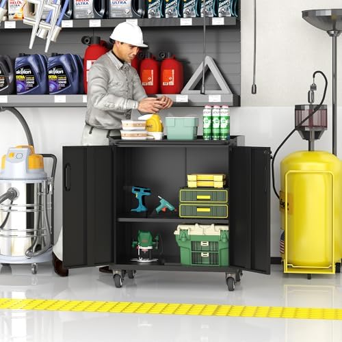 Metal Storage Cabinet for Garage, Tool Cabinet, Utility Cabinet
