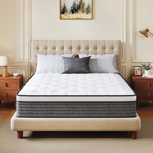 CH CHARME HOUSE Queen Mattress 10 Inch Hybrid Mattresses in a Box