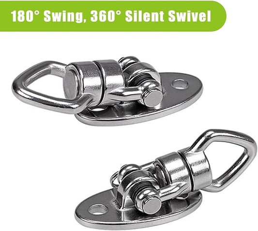 BeneLabel 2Pack Swing Hanger with Bearing Swivel 800LB Capacity Stainless Steel Aerial Silks Ceiling Mount Bracket Hammock Hardware for Swings, Hanging Chair, Aerial Hoop, Heavy Bag, Yoga Swing