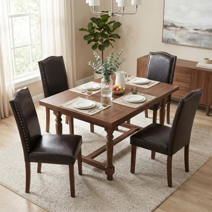 Dining Chairs Set of 4, PU Leather Kitchen Chair for Living Room