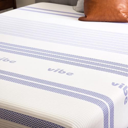 Vibe Gel Memory Foam 8-Inch Mattress - Bed-in-a-Box - Twin Size - White - Certi-PUR Certified