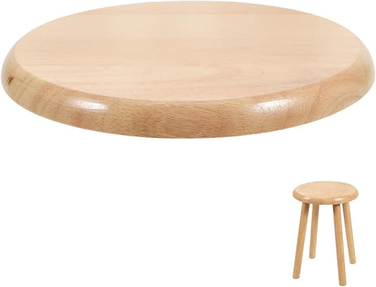 DOITOOL Solid Wood Bar Stool Seat Replacement 11.61 Inch Round Chair Seat Top for Home Office Barstools Seating Part