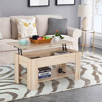 FDW | 39" Lift Top Coffee Table | Gray | with Hidden Storage
