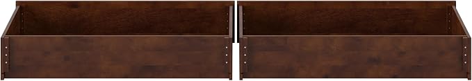 AFI, Mid-Century Modern Under Bed Storage Drawers, Queen/King/Twin XL, Walnut