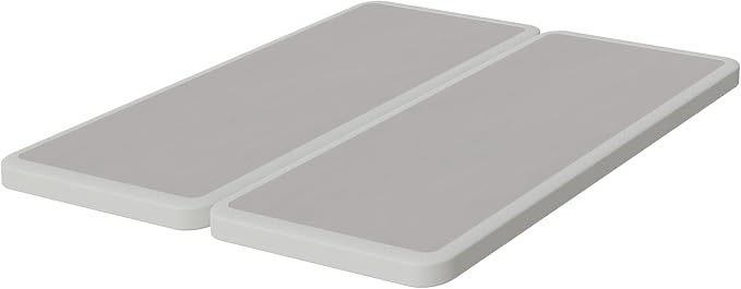 Zutan, Box Spring Bed Base Queen Size, 2-Inch Wood Mattress Foundation - Amish Made in USA – Quiet Noise Free, 2-Pieces Under Mattress-Support BoxSpring, Fully Assembled, White