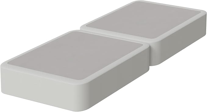 Zutan, Box Spring Bed Base Twin XL Size, 8-Inch Wood Mattress Foundation – Amish Made in USA – Quiet Noise Free, 2-Pieces Under Mattress-Support BoxSpring, Fully Assembled, White