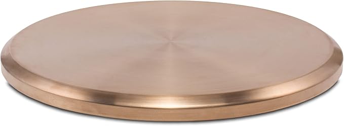 TIKI Patio & Celebration Tabletop Fire Pit Cover – 25.6" Durable Stainless Steel Lid – Weather-Resistant Outdoor Fire Pit Protection – Converts Fire Pit into Table – Patio & Backyard Accessory, Gold