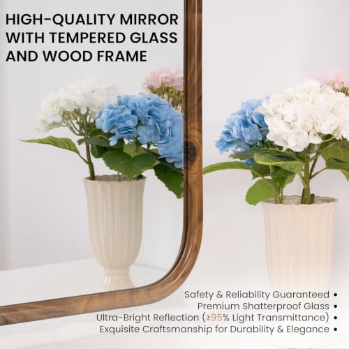 20"x30" Arch Wall Mirror, Natural