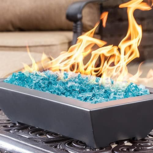 Onlyfire 10 lbs Fire Glass Rocks for Gas Propane Fire Pit and Fireplace