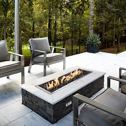 Stanbroil 24 x 8 Inch Rectangular Drop-in Fire Pit Pan with H-Burner,