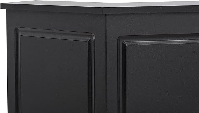 Dir Reception Area Counter, Receptionist Desk, Lobby Check-in Desk with LED Lights Valencia, Black-112