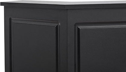 Dir Reception Area Counter, Receptionist Desk, Lobby Check-in Desk with LED Lights Valencia, Black-112
