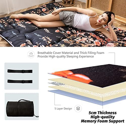 MAXYOYO Japanese Floor Mattress 4" Thick King Size Foldable Futon Mattress