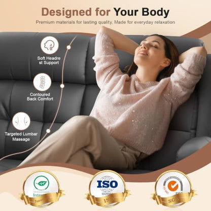 Loveseat Recliner, Oversized Reclining Loveseat, Massage Reclining Sofa With USB & Type C Port & Storage & Cup Holders, Recliner Couch, RV Wall Hugger Recliners Loveseats for Living Room & RV Camper
