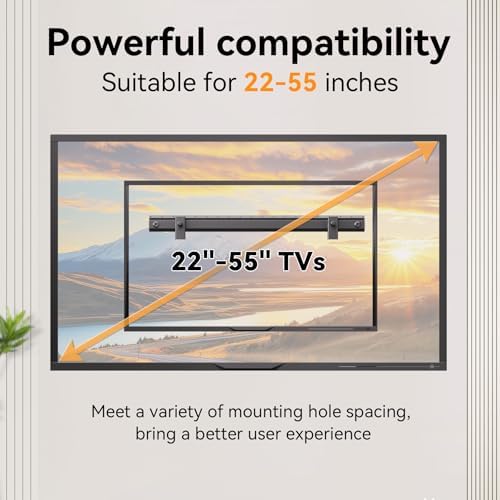 AENTGIU No Stud No Drill TV Wall Mount for 22 to 55 inch TVs up to 100 lbs