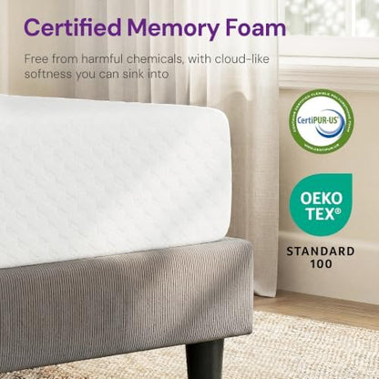 GAESTE Full Size 10 Inch Cooling Gel Memory Foam Mattress, Medium Feel