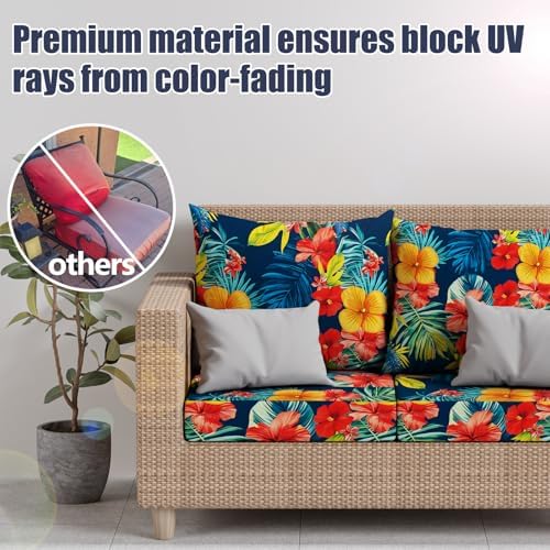 8Pcs Outdoor Cushion Covers, Stretch Patio Furniture Couch Chair Slipcovers