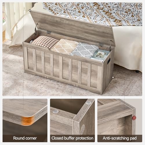 43.3" Storage Chest Extra Large, Storage Bench.(Greige)