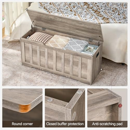 43.3" Storage Chest Extra Large, Storage Bench.(Greige)