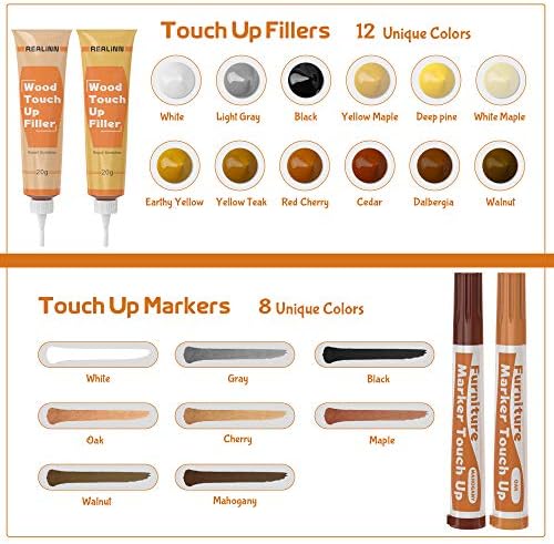 Wood Furniture Repair Kit- Set of 28 - Touch Up Markers