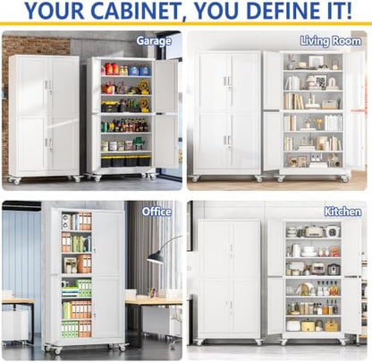 PAOFIN Metal Garage Storage Cabinet with Locking Doors and Adjustable Shelf