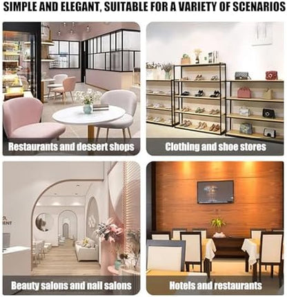 Reception Desk with Counter Modern, 35.4-118.1'', Solid Wood Ecological Board, Large Storage Space,Lockable Storage Drawers, for Salons, Offices, Lobbies, Retail Stores and Home Offices