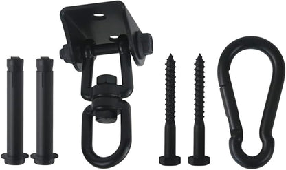 HOMPER Hammock Hanging Kit, 1000 lb Capacity Heavy Duty 360° Rotate Swing Hooks for Chair, Yoga, Outdoor Patio Porch,Black