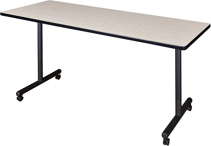 Romig Axis-Pro 60 x 24 in. Mobile T-Base Training Seminar Table- Maple