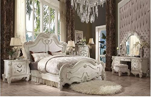 Versailles Bone White 6-Piece Bedroom Set (Cal. King)