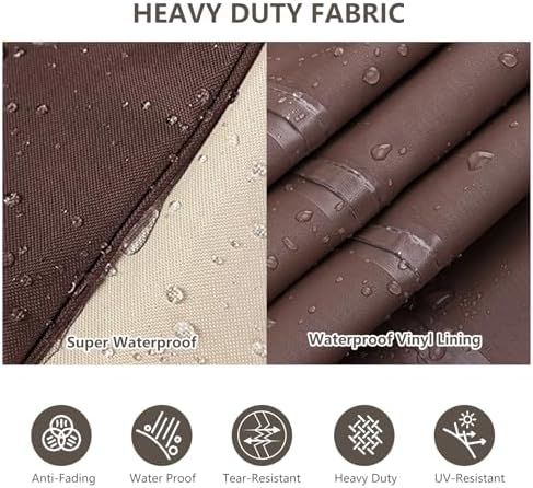 Rileytee 5 Pcs Patio Furniture Covers Waterproof