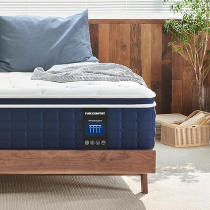 Twin Mattress 12 inch, Multi Layer Comfort Foam and Coil for Back Support