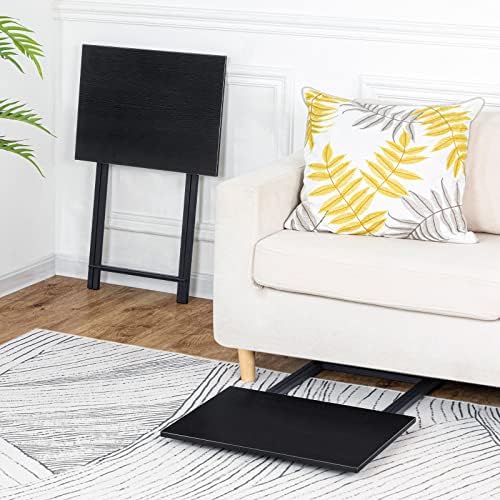 HOOBRO Folding TV Tray Table, Stable Snack Table for Small Space