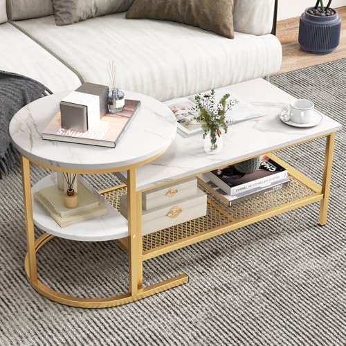 KOTEK Nesting Coffee Table Set of 2 (Gold)