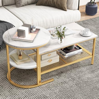 KOTEK Nesting Coffee Table Set of 2 (Gold)