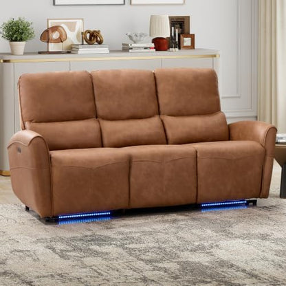 Bonzy Home Power Recliner Sofa Set, 2 Chairs+3 Seat, Brown