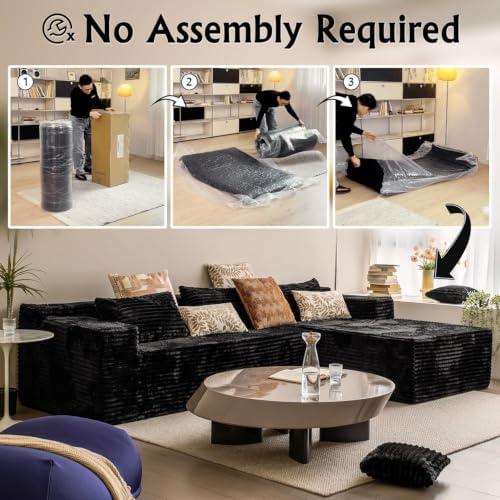Boneless Couch Modular Sectional Sofa Cloud Corduroy Couch