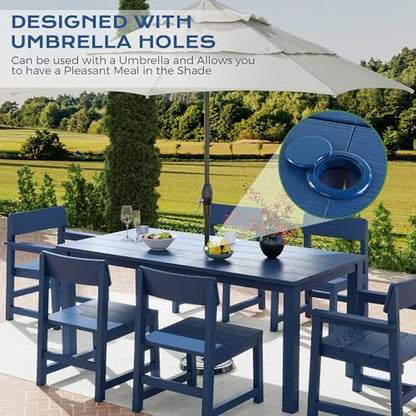 Jocoevol 10 Pcs HIPS Patio Dining Set for 8 Outdoor Tables and Chairs Set