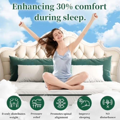 (Hotel-Level) Luxury 18 Inch King Size Hybrid Bed Mattress in a box