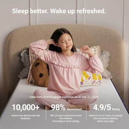 Avenco SyncDeep 6 Inch Twin Mattress for Deep Sleep, Memory Foam Mattress