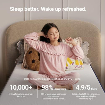 Avenco SyncDeep 6 Inch Twin Mattress for Deep Sleep, Memory Foam Mattress