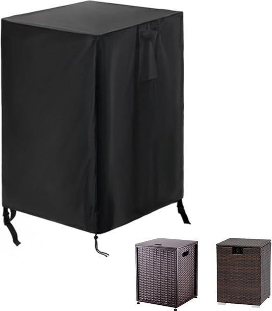 Saking Propane Tank Cover Fit for 20 lbs Square Propane Tank, Waterproof Gas Tank Storage Side Table Cover Outdoor Fire Table - 17"L x 17"W x 20"H