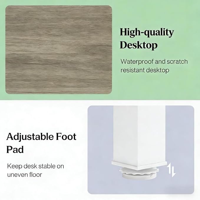 Practical Computer Desk,Rectangle Conference Table,Executive Desk(Only Table) (Taupe + MDF+Iron)