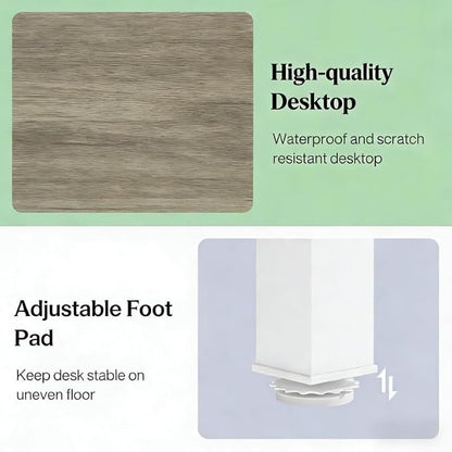 Practical Computer Desk,Rectangle Conference Table,Executive Desk(Only Table) (Taupe + MDF+Iron)